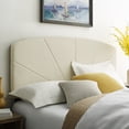 thumbnail image 5 of Modern Sleep Brampton Starburst Upholstered Wood Headboard, Beige and Queen, 5 of 8