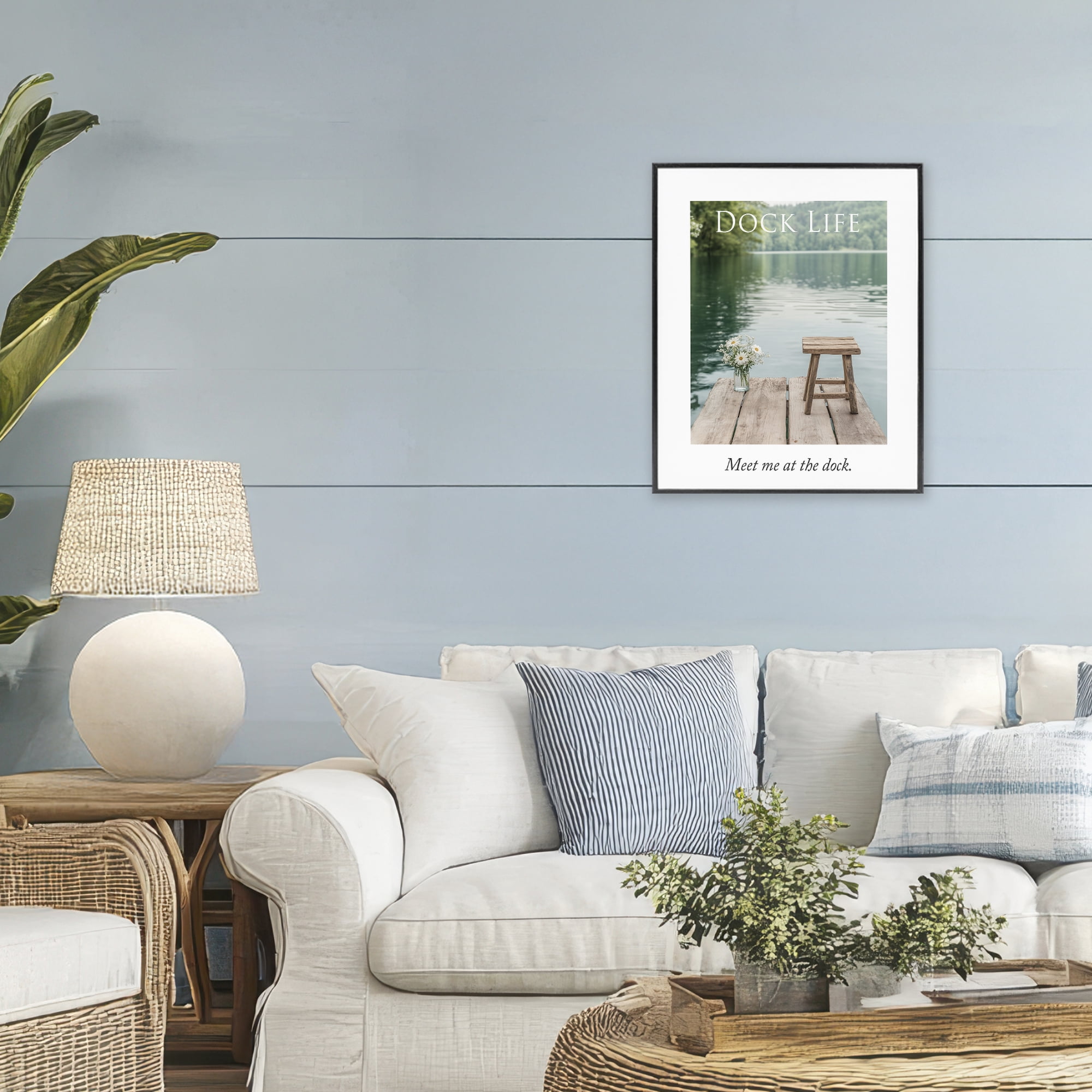 Stupell Industries Dock Life Calming Scenery Black Framed Giclee Art, design by A Barefoot Stylist