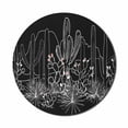 thumbnail image 1 of Landscape Mouse Pad for Computers, Wild Cacti Forest with Flowers on Background with Desert Hill, Round Non-Slip Thick Rubber Modern Mousepad, 8" Round, Charcoal Grey White and Rose, by Ambesonne, 1 of 2