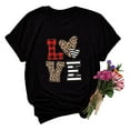 thumbnail image 2 of Ichuanyi Women's Casual Love Letter Printing Short Sleeve T-Shirt Tops, 2 of 3