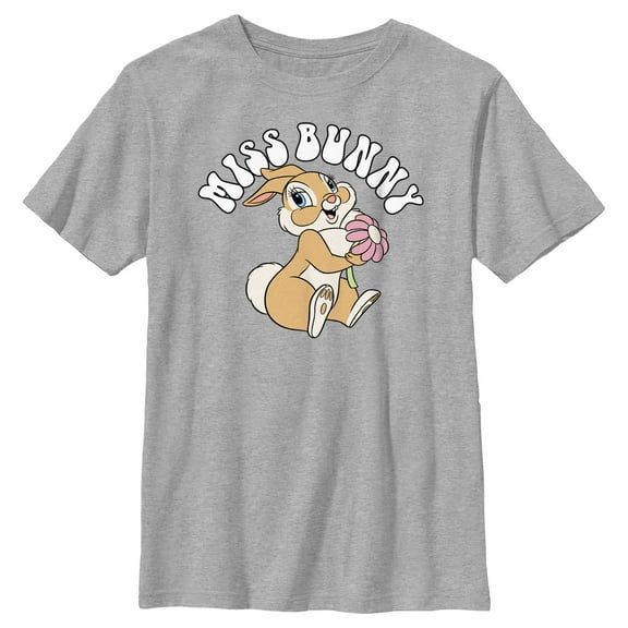 Boy's Bambi Miss Bunny  Graphic Tee Athletic Heather X Large