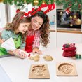 thumbnail image 3 of DIY Wooden Cookie Cutter Embossing Mould 3D Carved Wooden Cracke Mould Cookie Moulds Embossing Craft Decorative Baking Tools For Christmas Thanksgiving Halloween Easter Kitchen Miniature Baking Set, 3 of 3