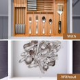 thumbnail image 6 of Expandable Silverware Organizer - Bamboo Kitchen Drawer Organizer, Utensil Holder - Drawer Organization and Storage in Kitchen, Bathroom or Bedroom, 6 of 9
