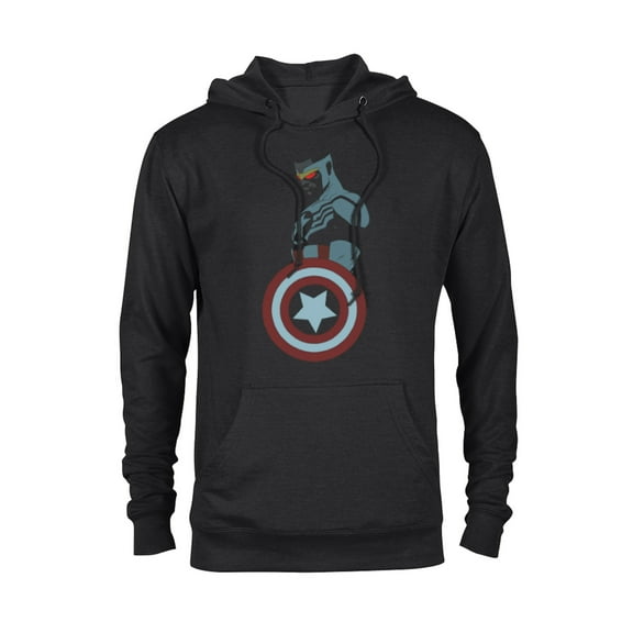 Marvel Avengers Sam Wilson Captain America Portrait - Pullover Hoodie for Adults - Customized-Black