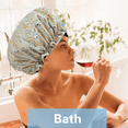 thumbnail image 5 of Bonnets de Douche, Lot de 3 Bonnets de Bain pour Femmes, Imperméables et à Double Couche (Multicolore), 5 of 5