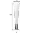 thumbnail image 3 of Efavormart 6pcs/Set 20" Tall Trumpet Heavy Duty Glass Centerpiece Vase for Wedding Party Banquet Events Centerpiece Decoration, 3 of 11