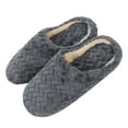 thumbnail image 4 of eileial House Slippers for Men Fuzzy House Shoes for Women and Slippers Men Slip-on Warm Indoor Lightweight,Gray 9.5-10.5, 4 of 4