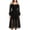 Black, variant on Plus Size Halloween Dress for Women Cold Shoulder Lace Up Long Sleeve Mesh Gown Costume Party