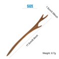 thumbnail image 3 of 7 Pack Handmade Chinese Brown Sandalwood Hair Sticks Carved Long Fork Pen Shawl Pins Sticks Wooden Chopsticks for Hair Hairpins Clips Barrettes for Bun Chignon Elegant Decorative Hair Holder Bulk, 3 of 4