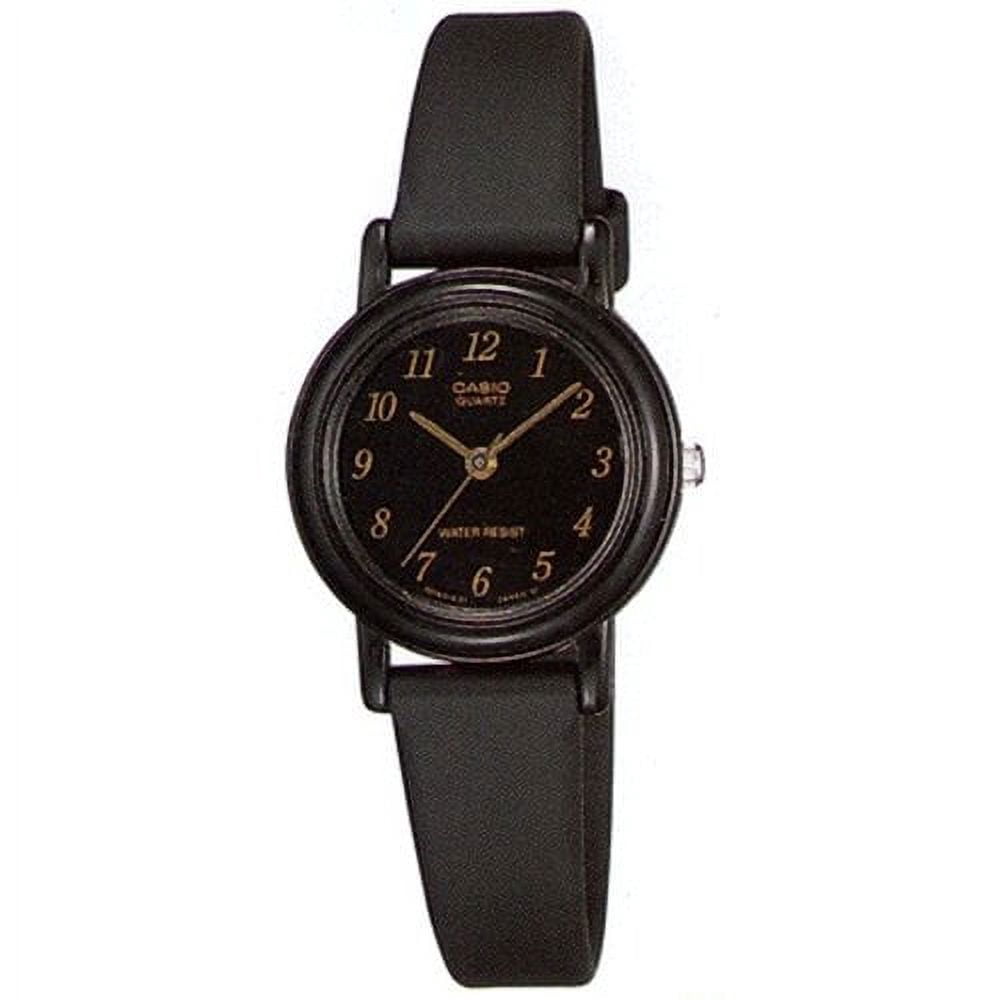 Casio Women's Classic Quartz Black Stainless Steel and Leather Watch LQ139A-1