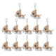 thumbnail image 3 of 12pcs Plush Horse Hanging Ornaments Soft Small Keychain Bag Decor, Cute Cartoon Pendants for Backpack Accessories & Party Gifts, 3 of 5