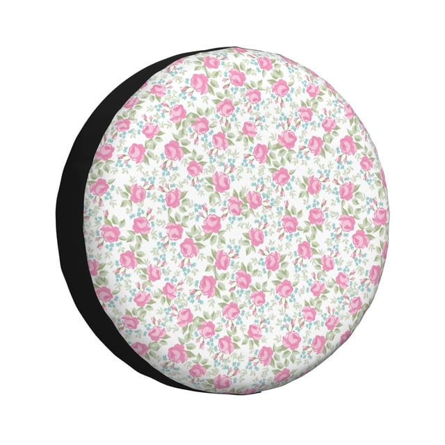 Fotbe Floral Funda de Llanta de Repuesto con Estampado, Engrosada, Ajuste Universal para Jeep, Remolque, RV, SUV, Camión-17 inch