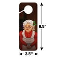 thumbnail image 6 of Mrs Claus with Mistletoe Santa Christmas Holiday Plastic Door Knob Hanger Sign, 6 of 6