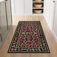 thumbnail image 3 of BERTHMEER 2'x3' Small Black Pink Area Rugs for Bathroom Bedroom Entryway Kitchen Dorm Entrance Non Slip Washable Floral Vintage Oriental Rugs, Multicolor, 3 of 7