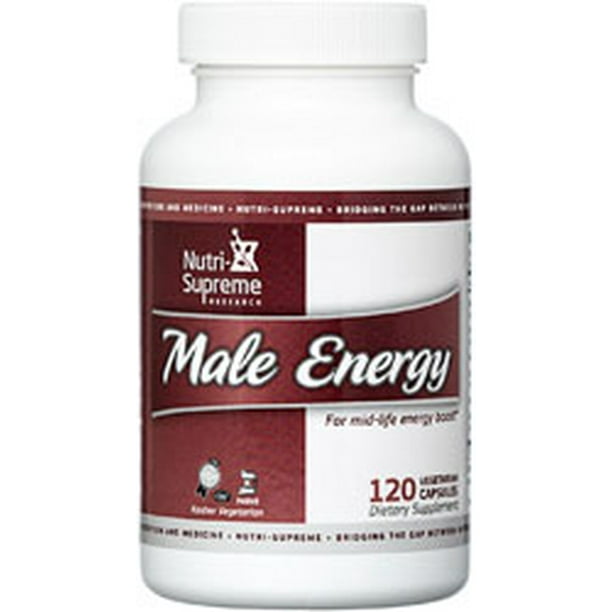 NutriSupreme Research Kosher Male Energy 120 Vegetarian Capsules