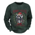 thumbnail image 4 of Long Sleeve Shirts for Men Mens Christmas Feral Leopard Plus Size Hoodless Pullovers Fashion Sweatshirts Holiday Logo Print Clothing Tops Hop Oversized Sweatshirts Men Sweat Suit Juice Hoodie Gray L, 4 of 5