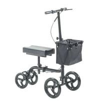 Equate Folding Knee Walker Alternative to Crutches, 10in Front Wheels, 350lb Weight Capacity