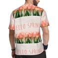 thumbnail image 2 of Wukai Hello Spring Print Men's Short-Sleeved Mesh T-Shirt,Quick-Dry Short Sleeve Workout T-Shirt-Large, 2 of 8