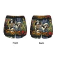 thumbnail image 5 of Lsque Sunflower Field Spotted Dog Printed Women's Running Shorts with Liner Pockets,Elastic Quick Dry Workout Athletic Gym Yoga Shorts,Womens High Waist Shorts-, 5 of 9
