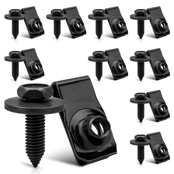 10 Sets M8-1.25 Body Bolts & Extruded U-Nuts Kit – Compatible with GM 11501188, Ford N623343-S2 – Replaces 11500661, 11503317