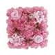 thumbnail image 5 of Panel de pared con flores artificiales, paneles decorativos de flores de seda, tapete floral de rosas Rosa oscuro, 5 of 9