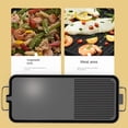 thumbnail image 6 of 1500W Oblong Multifunctional Electric Grill Pan - 5-Speed Temp Non-Stick Dishwasher Safe for Indoor BBQ, 6 of 11