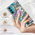 thumbnail image 2 of Allytech Motorola Moto Edge 20 Case Clear, Flower Series Crystal Clear Back Cover Flexible TPU Silicone Shockproof Drop Proof Anti-yellow Protection Case Cover for Moto Edge 20, Peony, 2 of 5