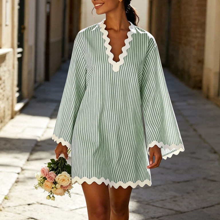 casual petite summer dresses for over 50s 2024 Women's Short Sleeve Crewneck A-line Dress Solid Color Maxi Beach Simple Dress with Pockets : Clothing, Shoes & Jewelry flowy strapless midi dress polyester Style Style:Queen Ellen Prom Pink Short Dresses