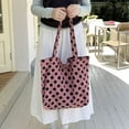 thumbnail image 3 of JennyShop Casual Polka Dot Bolsa De Canvas De Gran Capacidad Bolsa De Mujeres Versátil Bolsa De Hombro De Corduroy Mori Bolsa De Comutador Tote, 3 of 8