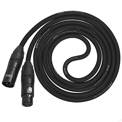6 inches Audio Interface or Mixer for Live Performance & Recording Balanced XLR Cable Male to Female Black 0.5 Feet Pro 3-Pin Microphone Connector for Powered Speakers