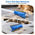 thumbnail image 4 of Carpet Rake for Pet Hair Removal - 2 in 1 Rubber Broom with 1 Silicone Brush, 60" Adjustable Long Handle, Cat Dog Carpet Scraper, 4 of 8