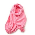 thumbnail image 4 of Fgnfyis Women's Winter Warm Tassel Shawl Scarf Soft Accessory for Cold Weather Pink One Size, 4 of 4
