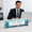 Green diamonds-fixed pattern, variant on Customized Blue Marble Desk Name Plate, Double Sided Office Decor