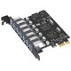 thumbnail image 3 of NUEVA tarjeta de expansión PCI Express X1 de 7 puertos USB 3.0, placa PCI-E PCI E USB 3.0, adaptador USB3 de 6 Gbps, controlador con chip NEC para PC de escritorio, 3 of 5