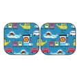 thumbnail image 7 of Goofa Transportations With Cute Animals Pattern 2 Piece Car Windshield Sun Shade Foldable | Front Windshield Shade for Sun, Heat and UV Rays | Sunshade for Car Front Window-Small, 7 of 7
