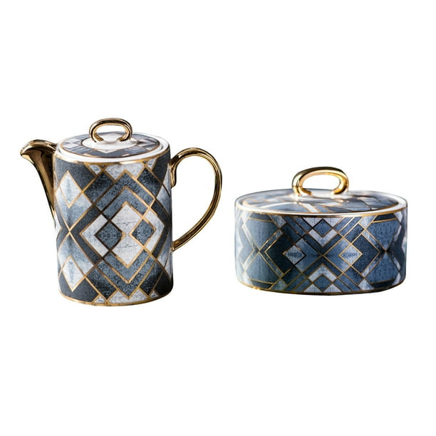 Serving Set 123Arts Ceramic Sugar & Creamer Set | Floral Pattern Coffee