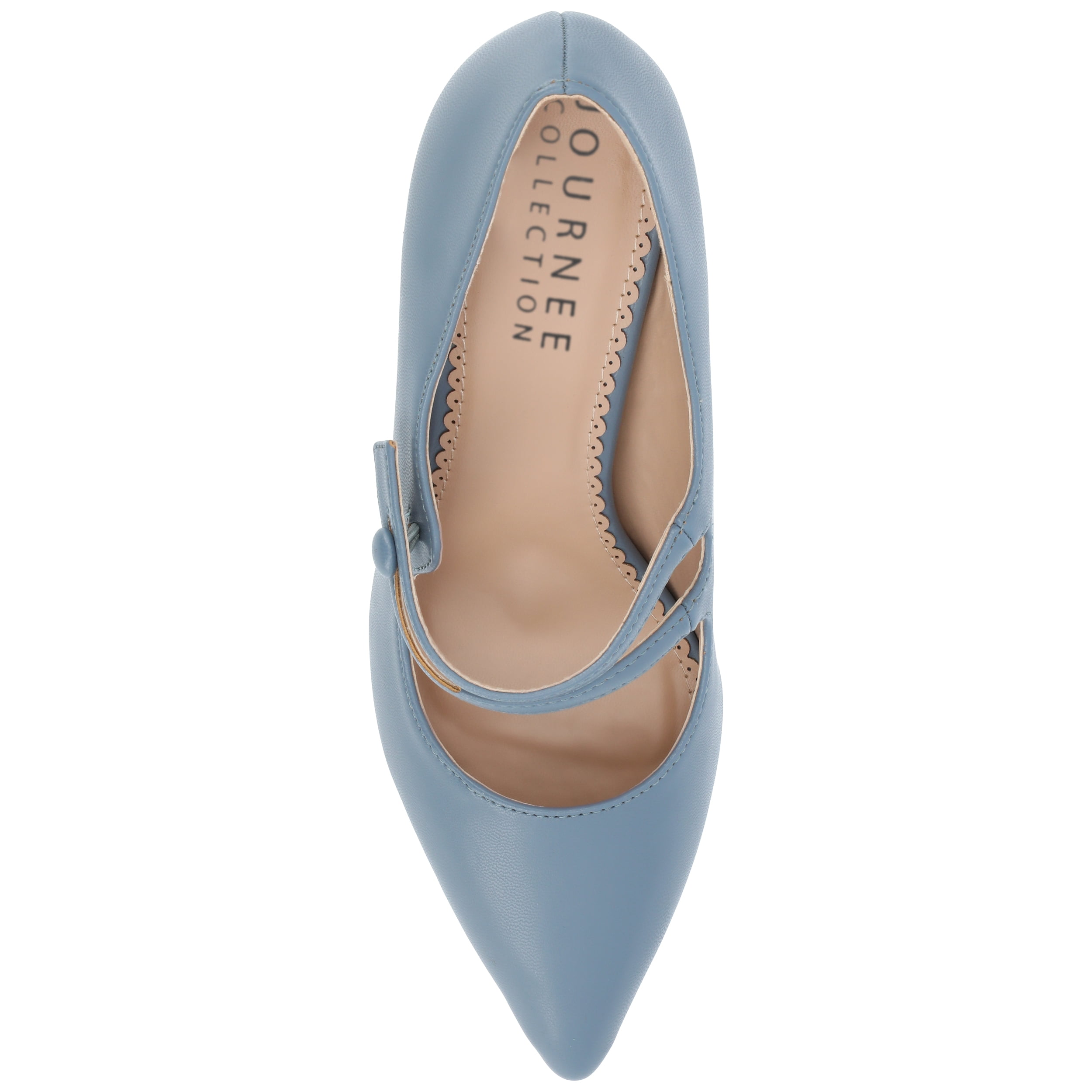Journee Womens Sidney Narrow Width Pointed Toe Mid Heel Pumps