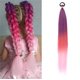 thumbnail image 3 of Extensión de cola de caballo con lazo de color para mujeres y niñas, accesorios para cabello oscuro para festivales, fiestas de Halloween, horquilla de 26 pulgadas., 3 of 4