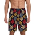 thumbnail image 3 of Lsque Vintage Card Mens Sleep Pajama Shorts,Short Pajama Pants, Cotton Ultra-Soft Knit-3X-Large, 3 of 9