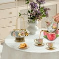 thumbnail image 6 of 20 Pcs Tea Set,Ceramics Tea Cup Set for Adult, Coffee Cups with Metal Holder, Gold(ANJORALA ), 6 of 10