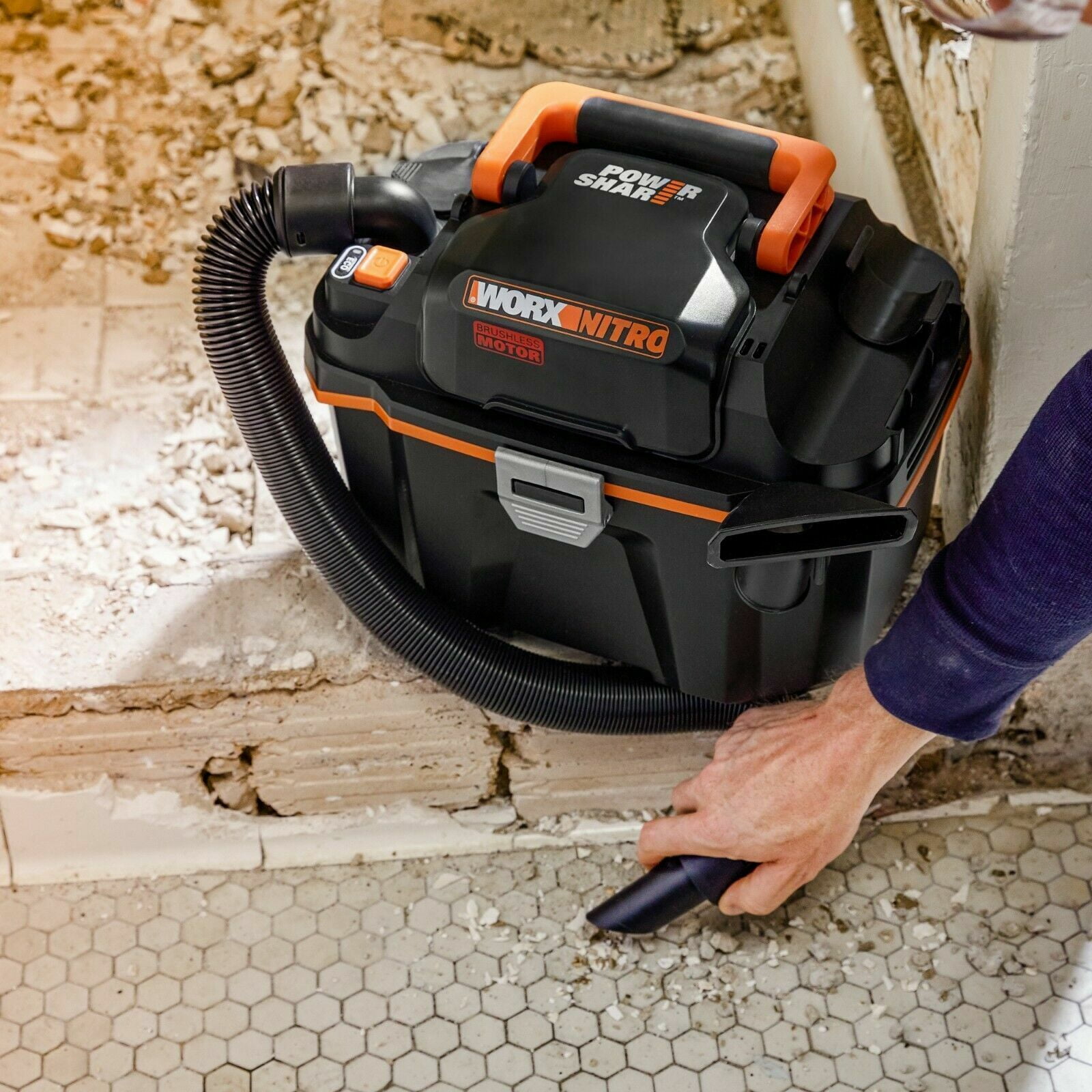 WORX Nitro WX031L 20V 2.1 Gal Cordless Wet Dry Vacuum Battery and Charger Included Walmart