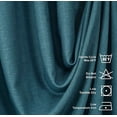 thumbnail image 3 of 3S Brother's Home Decorative Indigo Blue Curtains Extra Wide Extra Long Luxury Colors Linen Look Custom Made 5-25 Feet Made in Turkey Hang Back Tab ( 1 Panel ) Home Décor (52"Wx156"L), 3 of 6