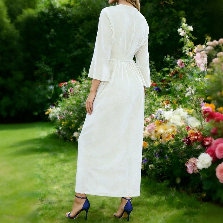 sandwich denim dress Long Sleeve Belted – Shirt Sleeves 1928 Wedding Dress by Viscose Rayon Shirt Size:17.5 Bust Lying Flat