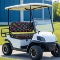 thumbnail image 2 of Pzuqiu Dog Paw Print Golf Cart Accessories Seat Covers Lightweight Golf Blanket Breathable Stretchable Protective Cushion Fits for EZGO Club Car and More 2 Person Seats Golf Carts, 2 of 7