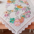 thumbnail image 3 of KUKIDSVO Easter Embroidered Table Runner, Hollow Bunny Egg Linen Cloth for Party Table Decor, 13.78×67.72in, Size XL, 3 of 6