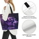 thumbnail image 3 of Balery Purple Hippo In Water Bolsa Tote Estilo Estético con Cremalleras, Bolsa de Hombro, Bolsa de Compras Grande y Plegable, 3 of 8