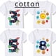 thumbnail image 2 of Camiseta de algodón con dibujos animados para niños, ropa para niños y niñas, ropa para cumpleaños de 6, 7, 8 y 9 años, camiseta con estampado de nueve planetas, 2 of 5