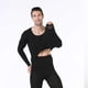 thumbnail image 4 of Minnieouse Conjunto de ropa interior térmica, sin costuras, fino, cómodo, Otoño Invierno, Calzoncillos largos, Tops, ropa interior de oficina, Base, Ropa interior Mujer Negro Tipo 2 Minnieouse AP013730-08, 4 of 6