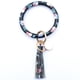 thumbnail image 1 of XWSHYW Llaveros Pulsera de Cuero Grande Navideña con Borla, Llavero Redondo, Anillo, Joyería, 1 of 2
