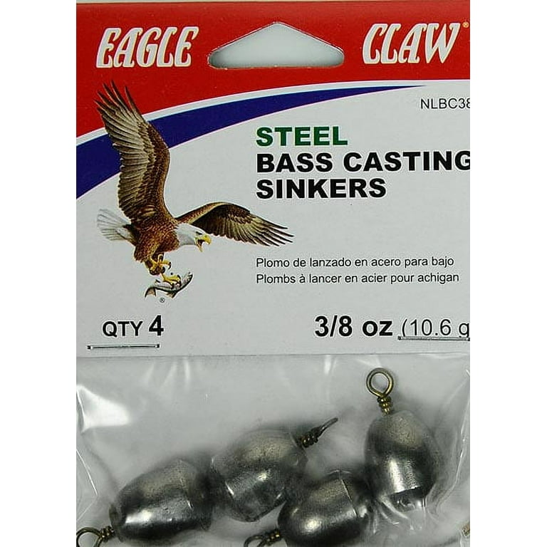 Eagle Claw Bass Casting Removable Split Shot, Steel 